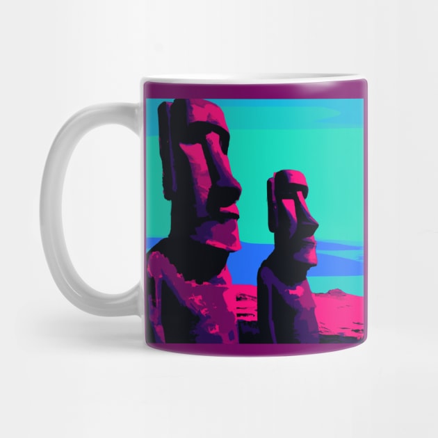 Easter Island Statues in Pop Art by Star Scrunch